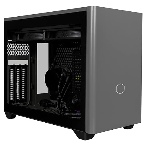 Cooler Master NR200P MAX SFF Small Form Factor Mini-ITX Case, Custom 280mm AIO, 850W SFX Gold PSU, Triple-slot Vertical Mount GPU, PCIe Gen4 Riser, Tempered Glass or Vented Panel (NR200P-MCNN85-SL0) Black/Grey NR200P MAX