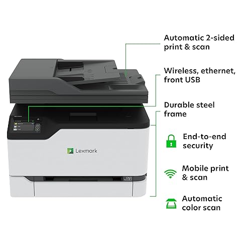 Lexmark MC3426i Color All-in-One Printer with Touchscreen, Multifunction Laser for Office, Wireless, Mobile Ready & Duplex Printing (Print, Copy, Scan, Cloud Fax, 4-Series)