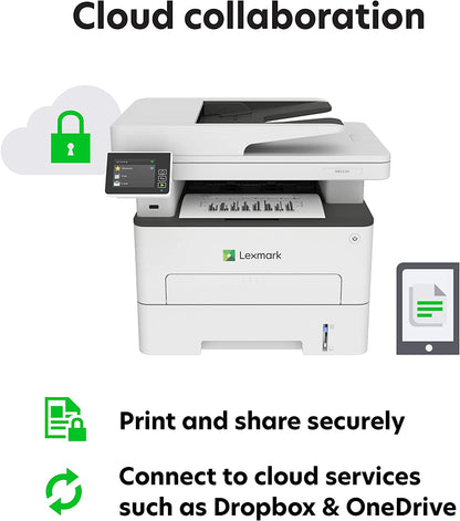 Lexmark MB2236i Multifunction Wireless Monochrome Laser Printer with A 2.8 Inch Color Touch Screen, Standard Two-Sided Printing, Cloud Fax Capability (18M0751)