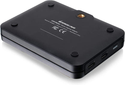 IOGEAR Upstream Mobile Capture Adapter 4K Input, 1080p Capture, Mobile Capture,USB-C and A Host Support Video Output, 1/4" Mounting Screw, UVC Support,OBS &amp; Camerafi Support, PD Passthrough (GUV302P)