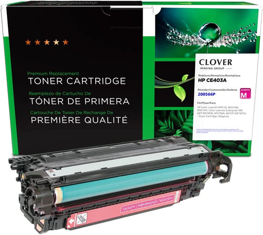 Clover imaging group Clover Remanufactured Toner Cartridge Replacement for HP CE403A (HP 507A) | Magenta Magenta Box 9