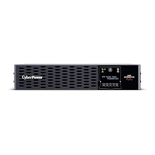CyberPower PR2000RT2UC Smart App Sinewave UPS System, 2000VA/2000W, 8 Outlets, 2U Rack/Tower, AVR, Built-in Cloud Monitoring Standard 2000VA 20A