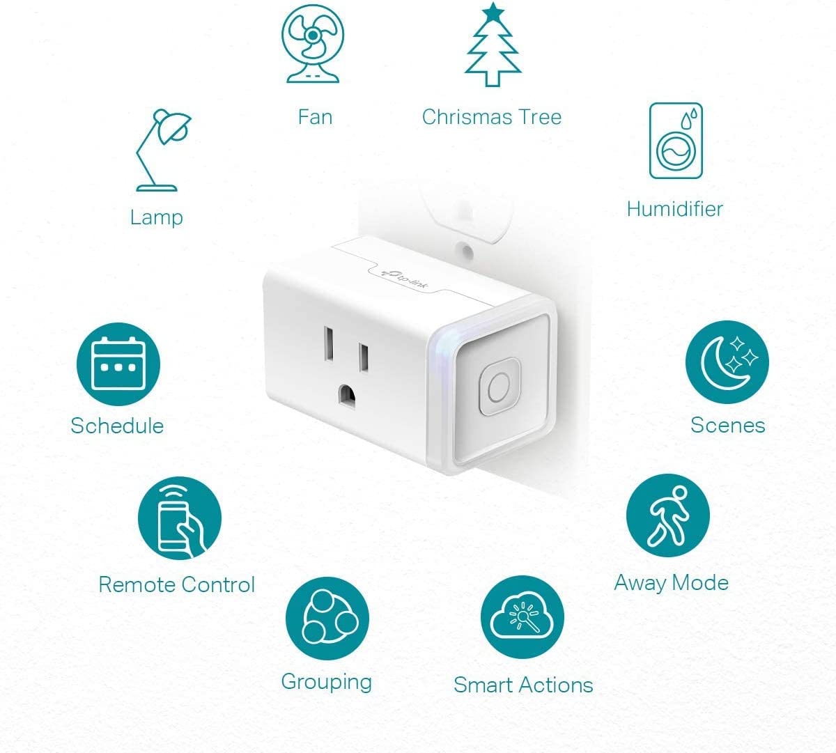 Kasa Smart Plug HS103P4, Smart Home Wi-Fi Outlet Works with Alexa, Echo, Google Home &amp; IFTTT, No Hub Required, Remote Control, 15 Amp, UL Certified, 4-Pack, White Mini 4-Pack