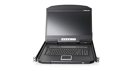 IOGEAR 18.5-Inch Widescreen Short Depth 8-Port LCD KVM Switch w/8x USB KVM Cables, GCL1908WKITU