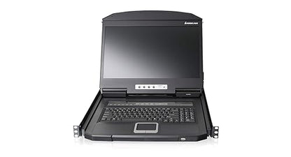 IOGEAR 18.5-Inch Widescreen Short Depth 8-Port LCD KVM Switch w/8x USB KVM Cables, GCL1908WKITU