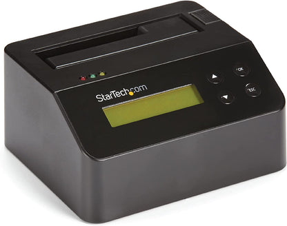 StarTech.com Single Bay Hard Drive Eraser, Standalone HDD/SSD Sanitizer, USB 3.0 to SATA II (3 Gbps), 9 Erase Modes, LCD Display, Secure Erase, Hard Disk Sanitizer, DB-9 Printer Port, TAA (SDOCK1EU3P) No 4kn support
