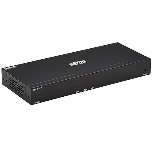 Tripp Lite 4-Port HDMI Over Ethernet Cat6 Extender Kit, Splitter/3x Pigtail Receivers - Up to 230 feet or 70.1 Meters - 4K 60Hz Video, HDR, 4:4:4, TAA Compliant (B127A-004-BHPH3)