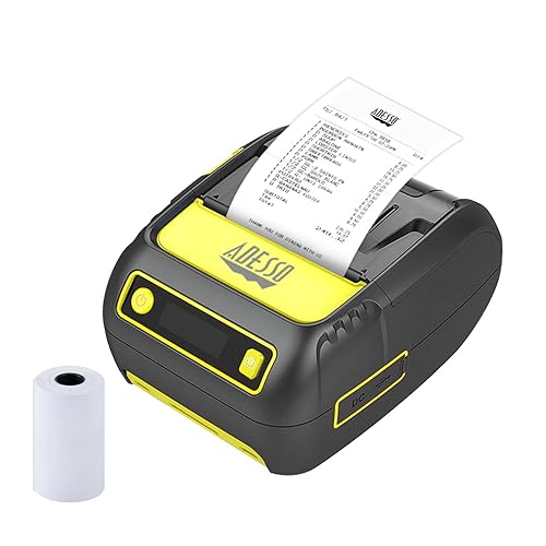 ADESSO NuPrint 220B Portable Bluetooth Thermal Printer - 2" (58mm) Width, High-Speed Printing Up to 90mm/s, USB Compatible, Includes Thermal Paper and Power Cable