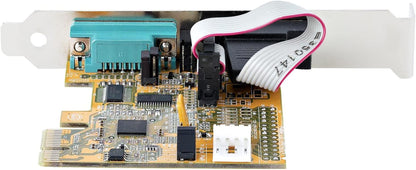 StarTech.com 2-Port PCI Express Serial Interface Card, Dual Port PCIe to RS232 (DB9) Serial Card, 16C1050 UART, Standard/Low Profile Brackets, COM Retention, for Windows/Linux (21050-PC-SERIAL-CARD)