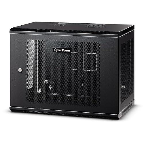 CyberPower Carbon CR9U61003 9U Wall Mount Rack Enclosure, Black