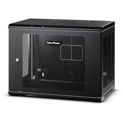 CyberPower Carbon CR9U61003 9U Wall Mount Rack Enclosure, Black