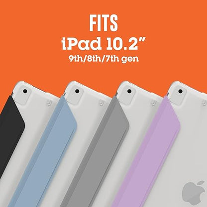 STM Studio Fitted Protective Case for Apple iPad (9th/8th/7th Gen) - Apple Pencil Storage, Lightweight, Magnetic Closure-to-Stand Cover - Blue (stm-222-383JU-03)