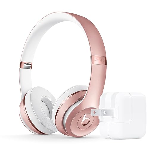 Beats Solo3 Wireless with Apple 12W USB Power Adapter - Rose Gold Rose Gold Solo3 & Power Adapter Without AppleCare+