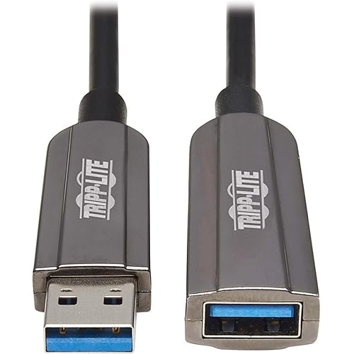 Tripp Lite USB-A 3.2 Fiber Active Optical Extension Repeater Cable (M/F), 5 Gbps, CL3-rated PVC Jacket, in-Wall Installation Rated, 98 Feet / 30 Meters, 3-Year Warranty (U330F-30M-G1) 98 ft / 30M