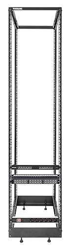 Intellinet 45U 19" 4 Post Open Frame Server Wall Mount Rack - Flatpacked, Antistatic Powder Coated Steel – for IT Network Equipment & AV Devices – 3 Yr Mfg Warranty – 716406 45U 4 Post - Flatpacked