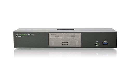 IOGEAR 4-Port Dual View Dual-Link DVI KVMP Switch with Audio and Full Set of Cables (GCS1644 TAA Compliant) 4-Port with Cables