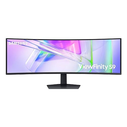 SAMSUNG 49 Viewfinity Super Ultrawide Dual QHD Monitor, 5ms, QLED, HDR400, USB-C, USB Hub, 120Hz, Height Adjustable Stand, (LS49C954UANXZA) 2024, Charcoal Black