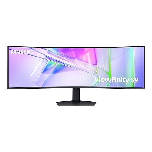 SAMSUNG 49 Viewfinity Super Ultrawide Dual QHD Monitor, 5ms, QLED, HDR400, USB-C, USB Hub, 120Hz, Height Adjustable Stand, (LS49C954UANXZA) 2024, Charcoal Black
