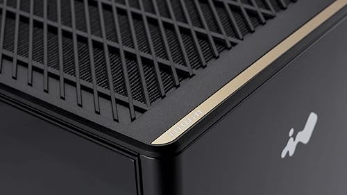 InWin A5 ATX IW-CS-A5BLK-1AM120S Gaming Chassis, Type-C Port Tempered Glass Side Panel - Water Cooling Ready - Mercury 120mm ARGB Rear Fan, Black