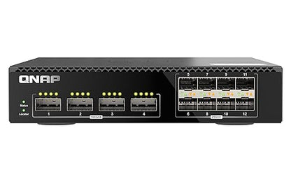 QNAP QSW-M7308R-4X-US 12-Port Half-Width Rackmount 100GbE Managed Switch, Cost-Optimized for Enterprise IT