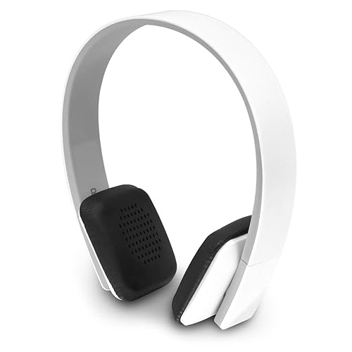 Aluratek ABH04F Bluetooth Wireless Stereo Headphones - Stereo - Wireless - Bluetooth - 33 ft - 200 Hz - 20 kHz - Over-the-head - Binaural - Supra-aural - White