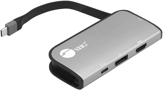 SIIG USB-C MST Hub with PD 3.0, USB-C to DP/HDMI/VGA, Single 4K30+Dual 1080p or Triple 1080p Video outputs, PD 100W, for Windows and Chromebook laptops (DP Alt Mode) NOT for Mac OS (CB-TC0G11-S1)