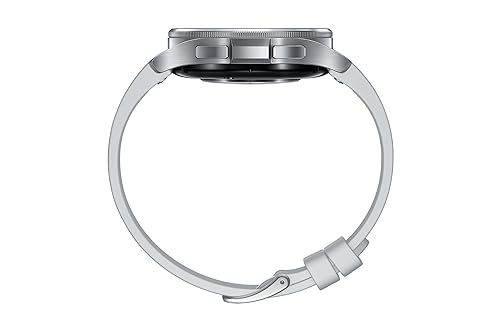 Samsung Galaxy Watch6 Classic, Silver, 43mm, Bluetooth, Sleep Coaching, ECG, Heart Monitor, Fall Detection, SOS, Fitness Tracker, Camera Access, Digital Wallet (CAD Version and Warranty) Silver 43mm Classic Only watch