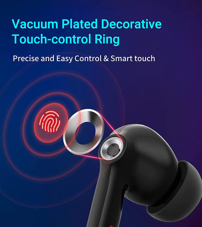 Edifier HECATE GM3 True Wireless Earbuds -60ms Low Latency - PixArt Bluetooth 5.2 Auto Pairing - IP55 Water Proof-Touch Enabled-Black