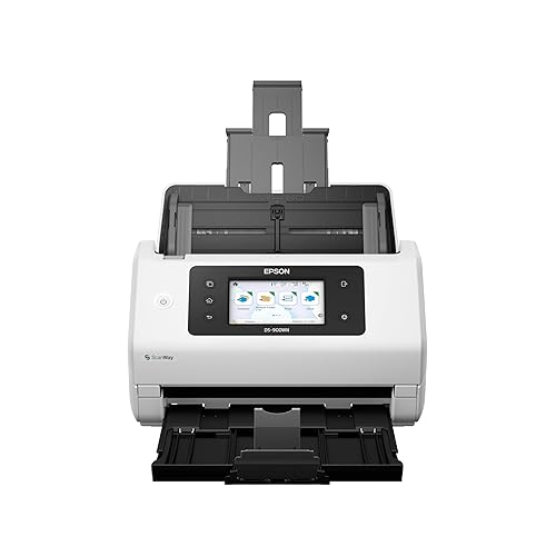Epson DS-900WN EdgeLink High-Speed Wireless Network Colour Document Scanner with Duplex Scanning, PC-Free Scanning, 100-page Auto Document Feeder (ADF) and 4.3" Colour Touchscreen