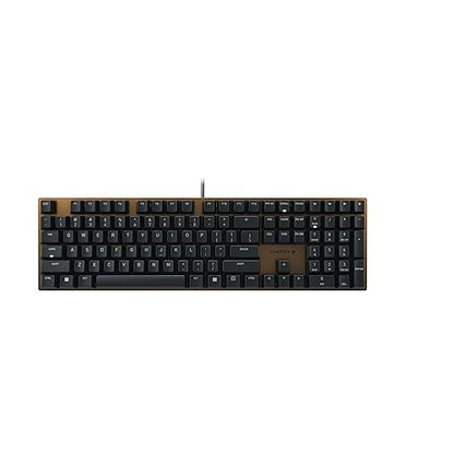 Cherry KC 200 MX Mechanical Office Keyboard with New MX2A switches. Modern Design with Metal Plate Frame. (Bronze W/MX2A Silent Red Switch)