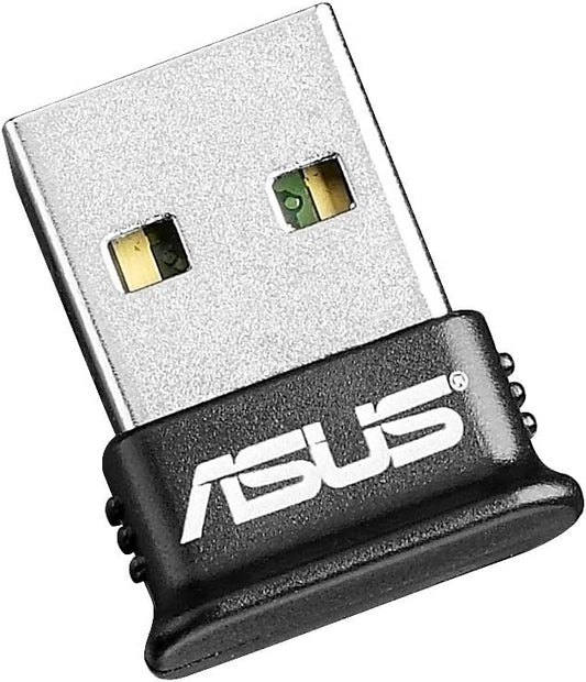 ASUS USB-BT400 USB Adapter w/ Bluetooth Dongle Receiver, Laptop &amp; PC Support, Windows 10 Plug and Play /8/7/XP, Printers, Phones, Headsets, Speakers, Keyboards, Controllers,Black