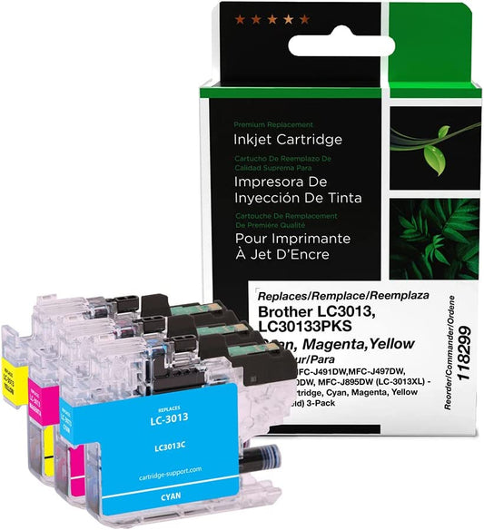 Clover imaging group Clover Replacement High Yield Ink Cartridges Replacement for Brother LC30133PKS | Cyan, Magenta, Yellow 3 Pack
