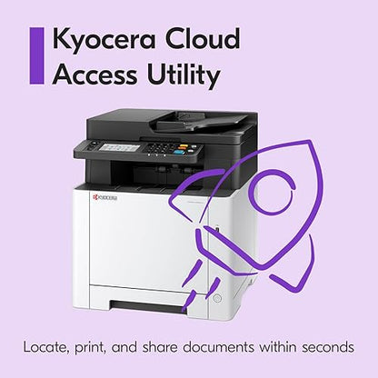 KYOCERA ECOSYS MA2600cwfx All-in-One Color Laser Printer (Print/Copy/Scan/Fax), 27 ppm, 1200 dpi, Wi-Fi Direct, 1GB Memory, 4.3 inch Color Touch Screen Control Panel