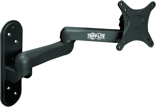 Tripp Lite Swivel/Tilt Wall Mount with Arm for 13" to 27" TVs, Monitors, Flat Screens, LED, Plasma or LCD Displays (DWM1327SE) Black Swivel/Tilt + Arm