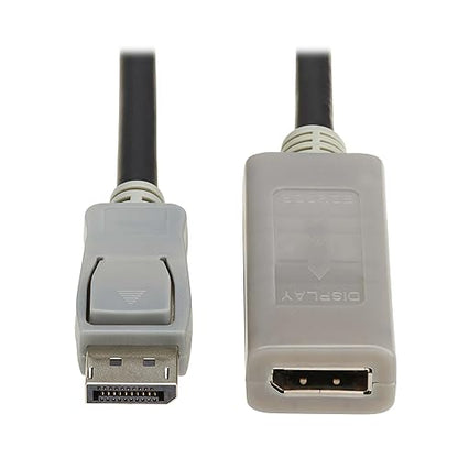 Tripp Lite 15 FT 4K DisplayPort Extension Cable with Active Repeater, Male-to-Female DP to DP, 4K@60Hz, Display Port 1.2, HDR Support Chroma 4:4:4 HDCP 2.2, Gold-Plated, 3-Year Warranty (P579-015-4K6)