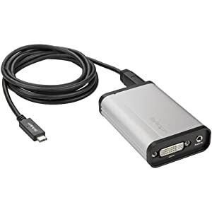 StarTech.com 6 ft. (1.8 m) DVI to USB C Video Capture Device - DVI to USB-C Recorder - Thunderbolt 3 Compatible - DVI to USB-C or USB-A Recorder (USBC2DVCAPRO)
