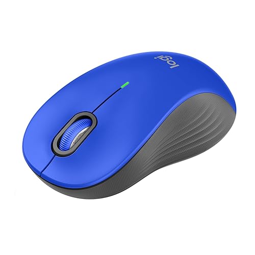 Logitech Signature M550 L Mouse - Optical - Wireless - 32.81 ft - Bluetooth - Blue - USB - 4000 dpi - Scroll Wheel - 3 Button(s) - 3 Programmable Button(s) - Large Hand/Palm Size - 1 x AA Battery Supported
