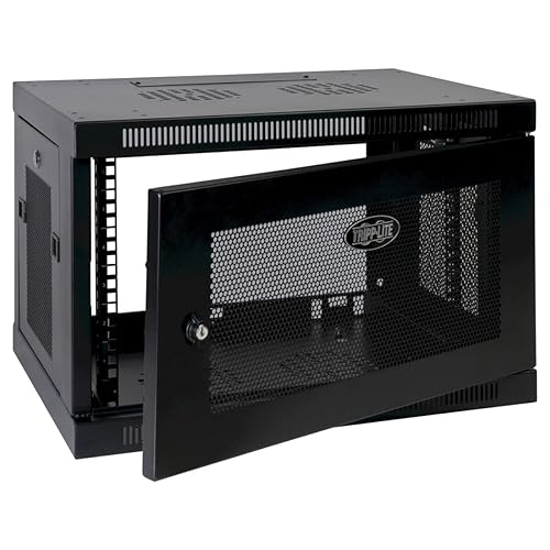 TRIPP LITE SmartRack 9U Low-Profile Switch-Depth Wall-Mount Rack Enclosure Cabinet, Black (SRW9U)