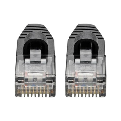 Tripp Lite Cat6a Gigabit Snagless Molded Slim UTP Patch Cable Networking M/M Black 2ft 2' (N261-S02-BK) Black 2-ft