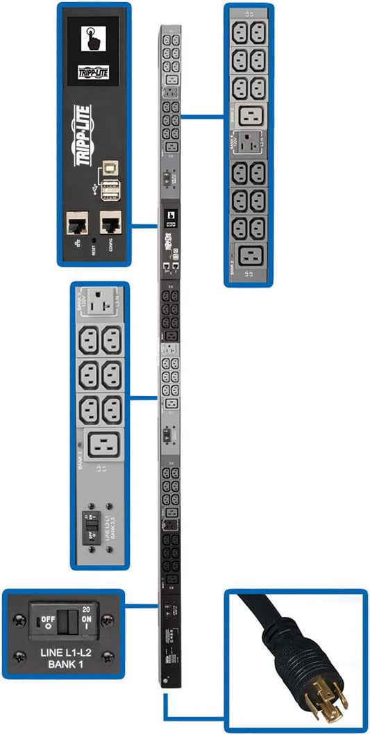 Tripp Lite 3-Phase Power Distribution Unit, (PDU3EVN6L2130)