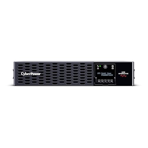 CyberPower PR2000RT2UCN Smart App Sinewave UPS System, 2000VA/2000W, 8 Outlets, 2U Rack/Tower, RMCARD205 Pre-Installed, Built-in Cloud Monitoring Network Card 2000VA 20A