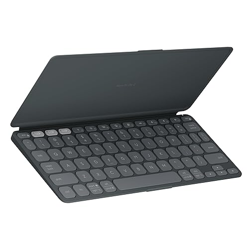 Logitech Keys-to-GO 2 Portable Bluetooth Tablet Keyboard with Built-in Cover, Slim & Compact Wireless Keyboard for Windows, Android, Linux, iPad, iPhone, Mac, Apple TV - Graphite Keys-To-Go 2 Universal Graphite