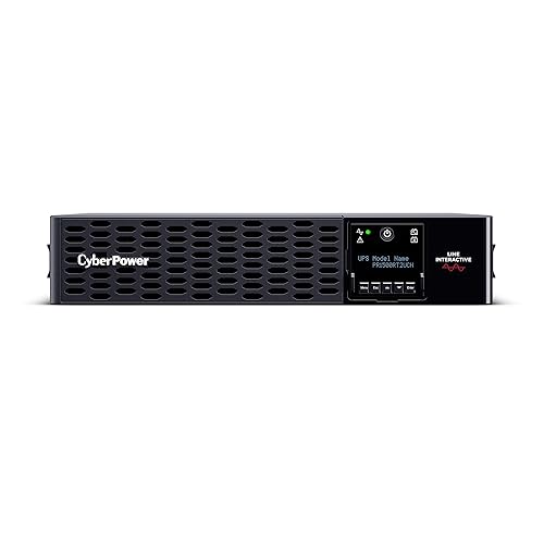 CyberPower PR1500RTXL2UC Smart App Sinewave UPS System, 1500VA/1500W, 8 Outlets, 2U Rack/Tower, AVR, EBM Option, Built-in Cloud Monitoring Expandable 1500VA
