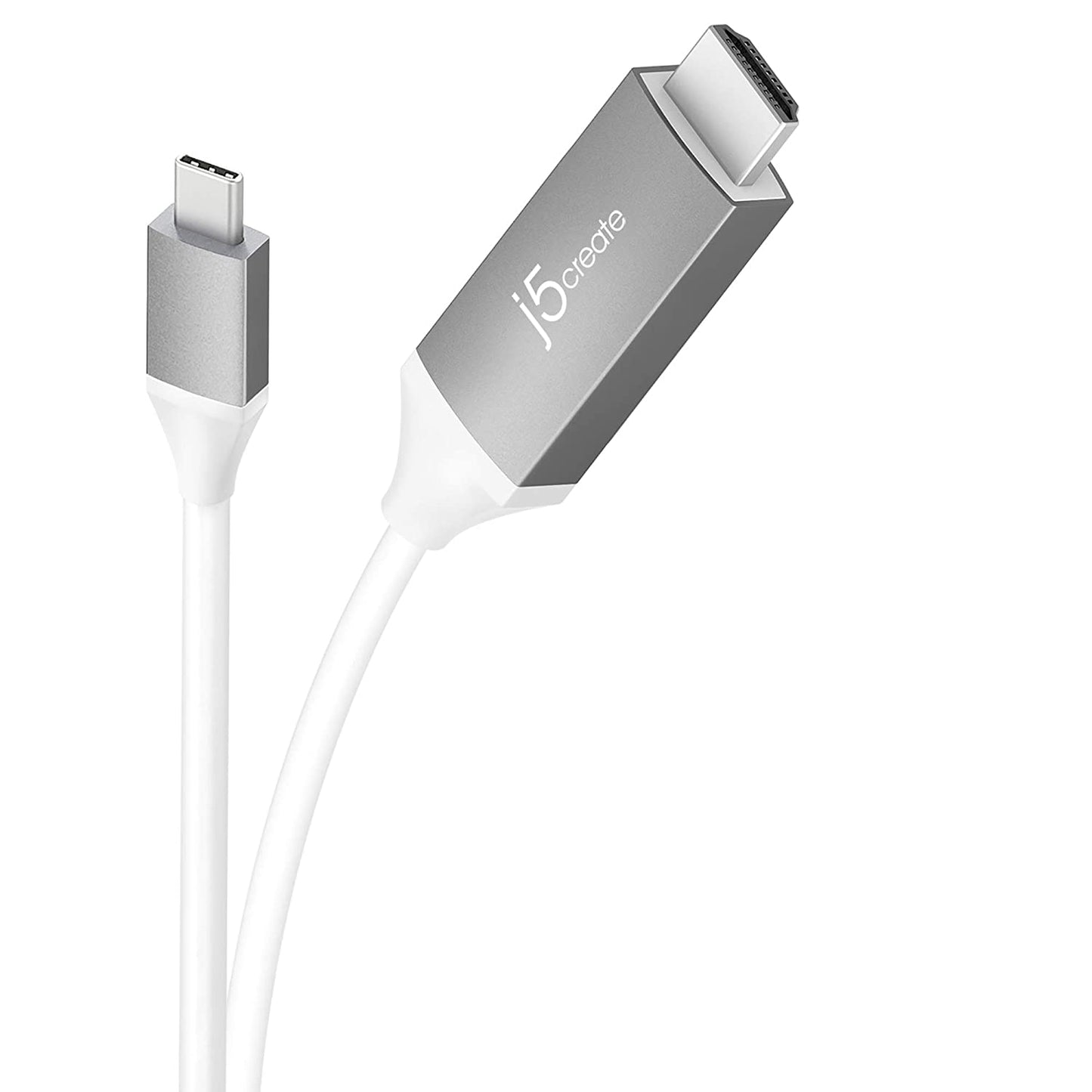 J5 create j5create USB Type C to 4K@60Hz HDMI 6ft Cable with HDMI ATC Certificate,Compatible with Thunderbolt 3/4, MacBook Pro/Air, iPad Pro, iPad Air 4, ChromeBook and More (JCC153G)