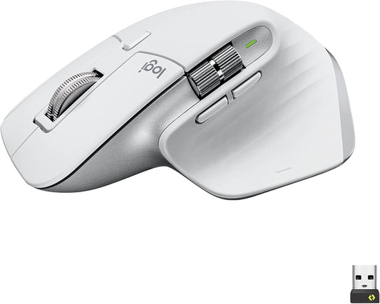 Logitech MX Master 3S - Wireless Performance Mouse with Ultra-Fast Scrolling, Ergo, 8K DPI, Track on Glass, Quiet Clicks, USB-C, Bluetooth, Windows, Linux, Chrome - Pale Grey PC/MAC Mx Master 3s (NEW) Pale Grey