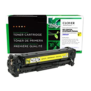Clover imaging group Clover Remanufactured Toner Cartridge Replacement for HP CE412A (HP 305A) | Yellow 2,600 Yellow