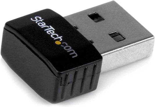 StarTech.com USB 2.0 300 Mbps Mini Wireless-N Network Adapter - 802.11n 2T2R WiFi Adapter - USB Wireless Adapter - N300 Wireless NIC (USB300WN2X2C),Black