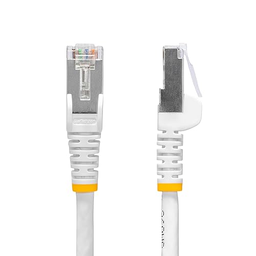 StarTech.com 6ft White CAT8 Ethernet Cable, Snagless RJ45, 25G/40G, 2000MHz, 100W PoE++, S/FTP, 26AWG Pure Bare Copper, LSZH