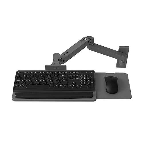 Ergotron – LX Pro Premium Keyboard Arm, Wall Mount Adjustable Keyboard Tray – Dark Grey Dark Grey LX Pro Arm