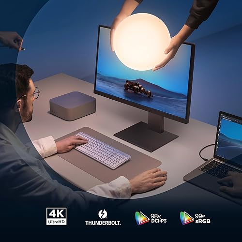 ViewSonic VP2488-4K 24 Inch 4K Mac-Compatible Monitor with 100W Thunderbolt 4, USB C, and DCI-P3 Color Gamut